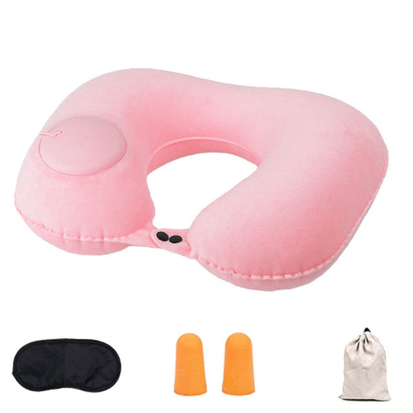 AUTO INFLATABLE U-SHAPE TRAVEL PILOW