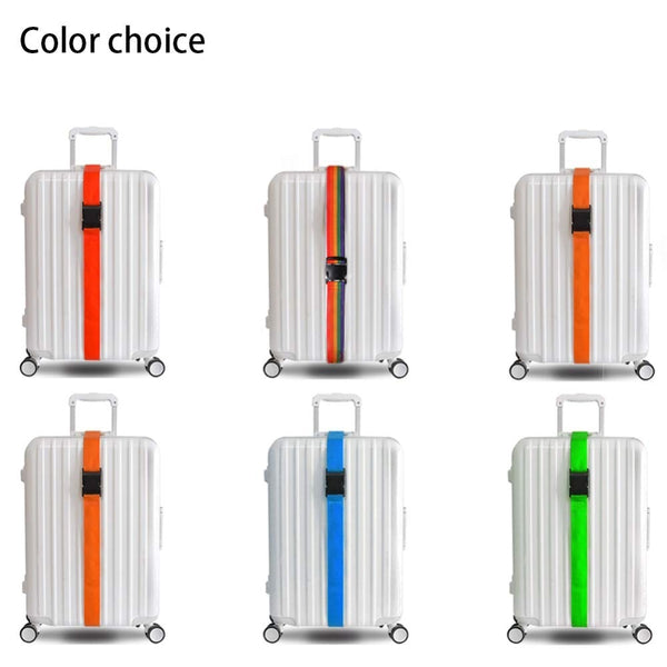 7 Colors Adjustable Nylon Lock Travel Luggage Straps