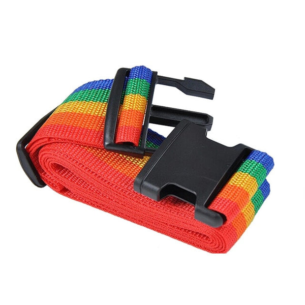 7 Colors Adjustable Nylon Lock Travel Luggage Straps