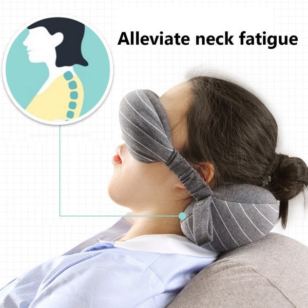 PORTABLE U-SHAPE TRAVEL MASK AND PILLOW